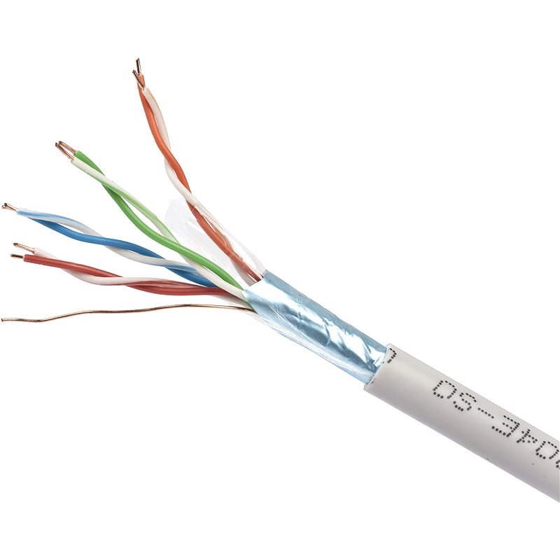 Gembird, drát, CAT5E, FTP, CCA, 305m/box šedý - Síťový kabel