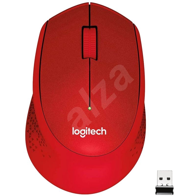 Logitech Wireless Mouse M330 Silent Plus, červená - Myš