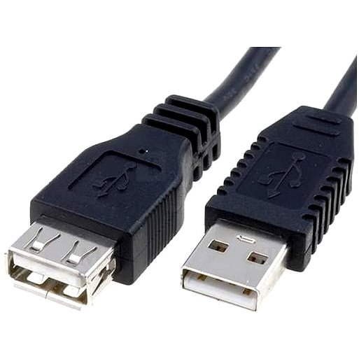 OEM USB 2.0 prodlužovací A-A černý, 0.3m - Datový kabel