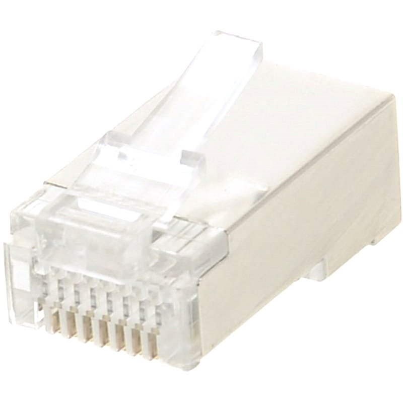100-pack,Datacom RJ45, CAT5E, STP, 8p8c, stíněný, neskládaný, na licnu (lanko) - Konektor