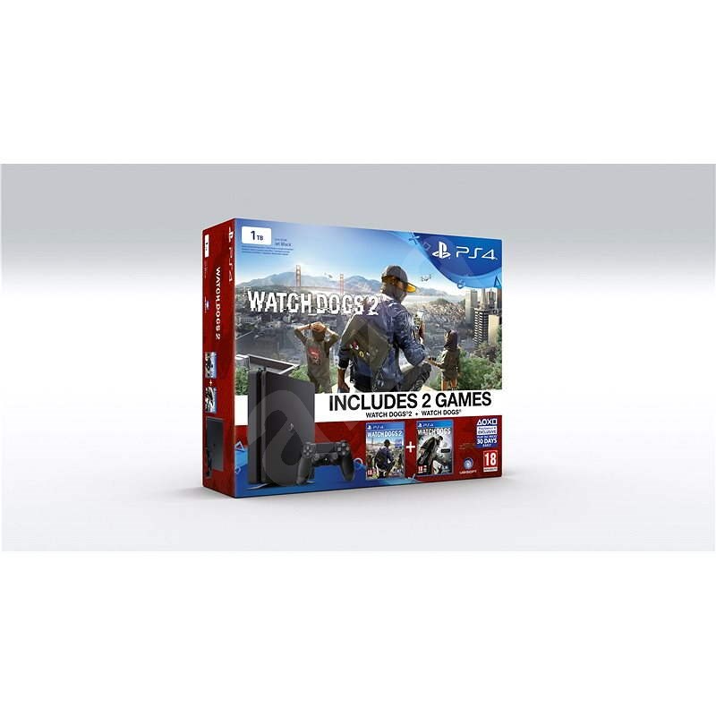 Sony Playstation 4 - 1TB Slim +  Watch Dogs 1 + Watch Dogs 2 - Herní konzole