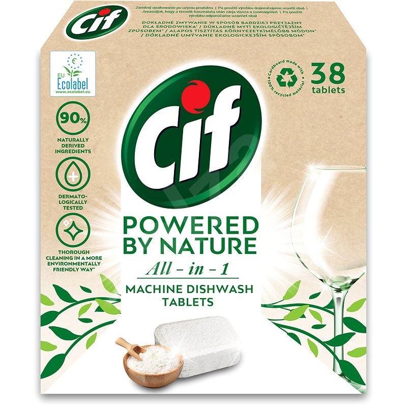 CIF All in 1 Nature Tablety do myčky 38 ks - Eko tablety do myčky