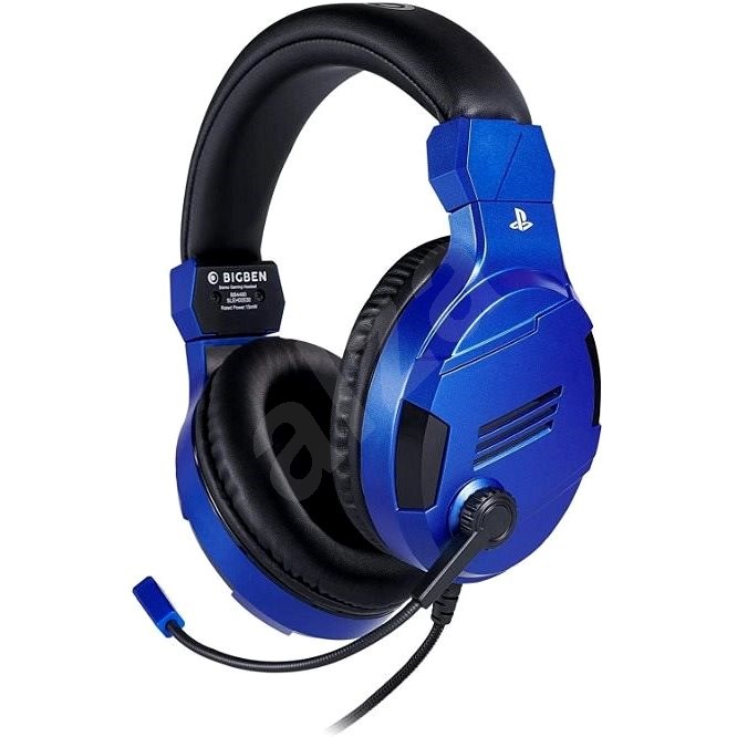 BigBen PS4 Stereo-Headset v3 - modrý - Herní sluchátka
