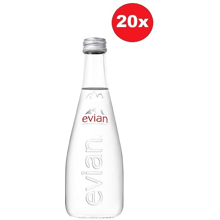 Evian přírodní minerální voda 20x 0,33l sklo - Minerální voda