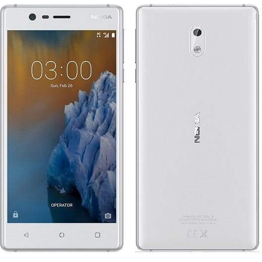 Nokia 3 White Silver Dual SIM - Mobilní telefon