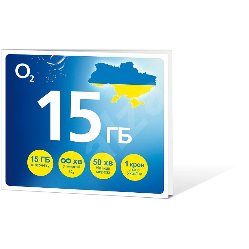 O2 Předplacená karta GO Ukrajina 15 GB - SIM karta