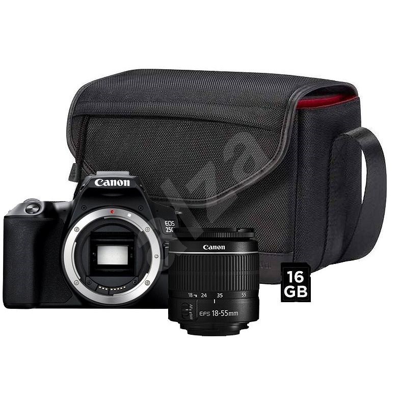 Canon EOS 250D černý +  EF-S 18-55 mm f/3,5-5,6 DC III Value Up Kit - Digitální fotoaparát