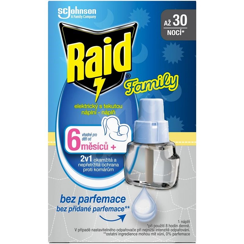 RAID elektrický tekutá náplň Family 21 ml - Odpuzovač hmyzu