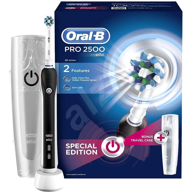 Oral-B Pro 2500 Cross Action Black - Elektrický zubní kartáček
