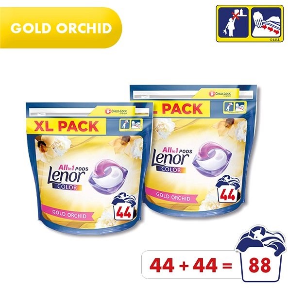 LENOR Gold Orchid Color All in 1 (88 ks) - Kapsle na praní