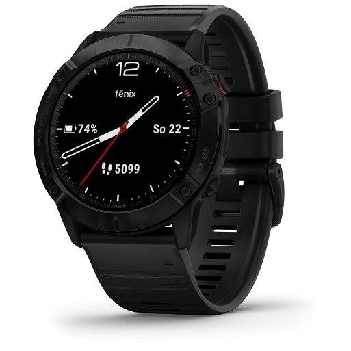 Garmin Fenix 6X Pro Glass Black/Black Band - Chytré hodinky