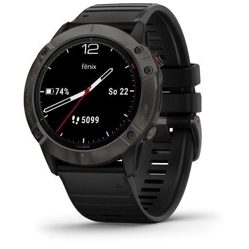 Garmin Fenix 6X PRO Solar Titanium Carbon Gray DLC/Black Band - Chytré hodinky