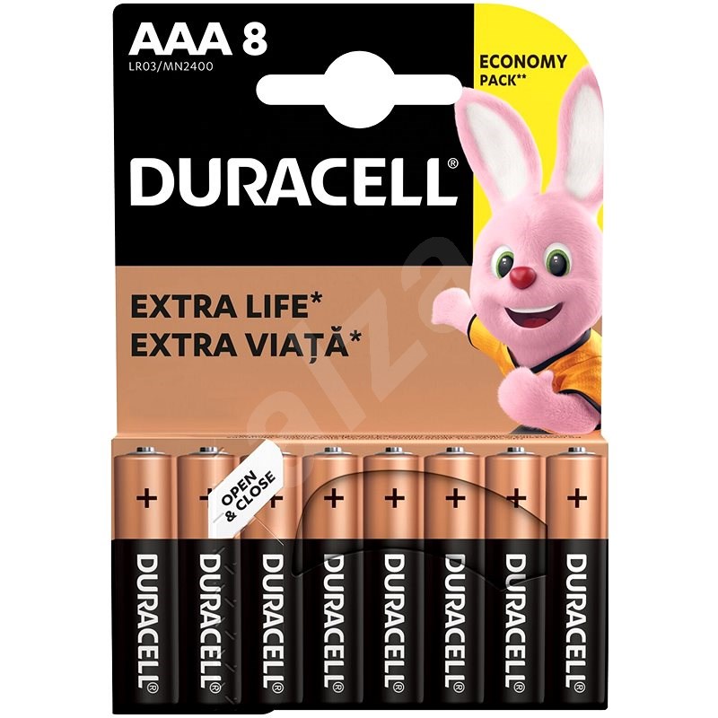 Duracell Basic alkalická baterie 8 ks (AAA) - Jednorázová baterie