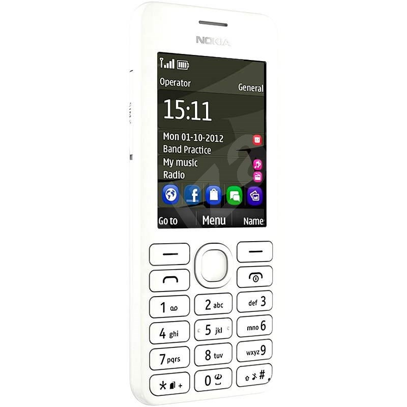 Nokia 206 bílá Dual SIM - Mobilní telefon