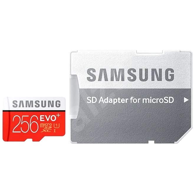 Samsung MicroSDXC 256GB EVO Plus UHS-I U3 + SD adaptér - Paměťová karta