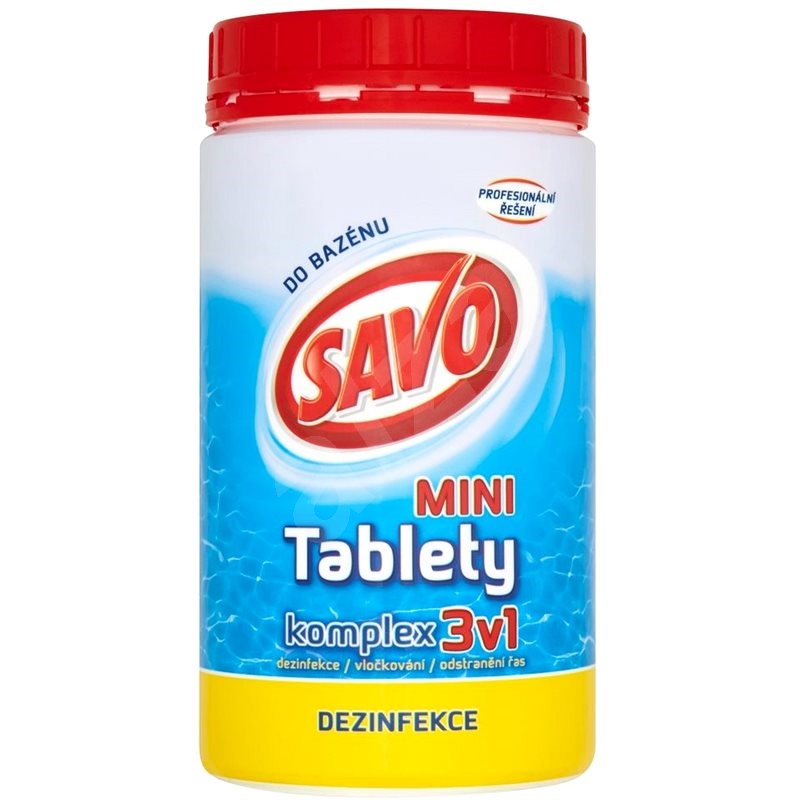 SAVO Chlorové tablety mini komplex 3v1 0.8kg - Bazénová chemie