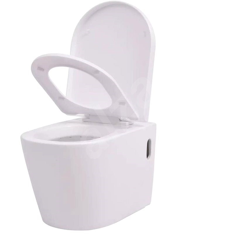 Závěsné WC keramické bílé - Záchodová mísa