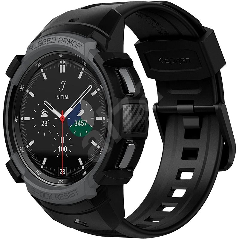 Spigen Rugged Armor Pro Gray Samsung Galaxy Watch 4 Classic 46mm - Ochranný kryt na hodinky