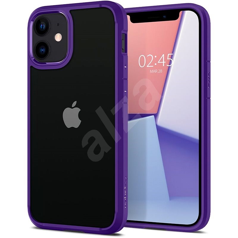 Spigen Crystal Hybrid Purple iPhone 12 mini - Kryt na mobil