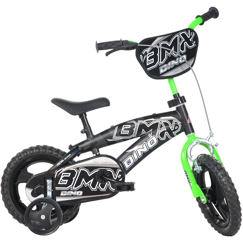 Dino Bikes 12 black/green - Dětské kolo