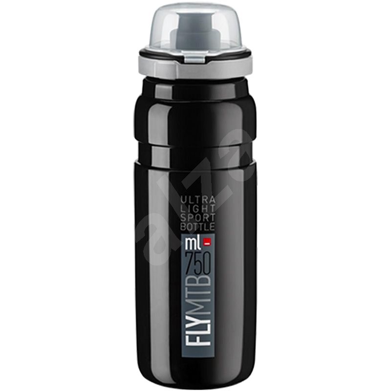 Elite Cyklistická láhev na vodu FLY MTB BLACK grey logo 750 ml - Láhev na pití