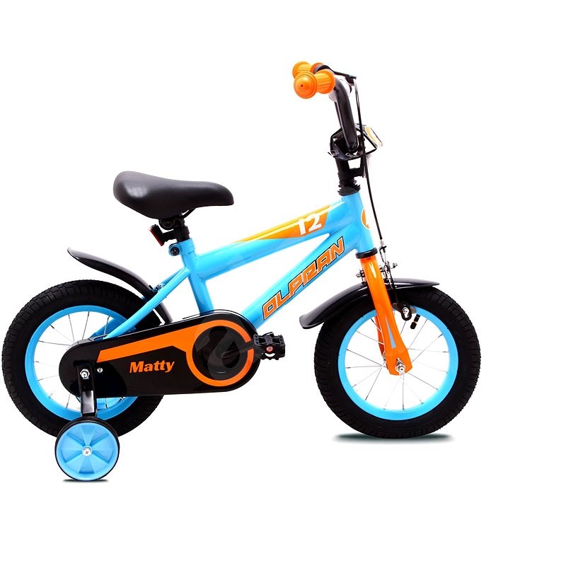 OLPRAN Matty 12", modrá/oranžová - Dětské kolo