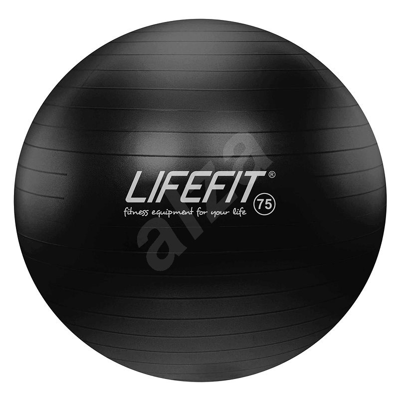 Lifefit anti-burst 75 cm, černý - Gymnastický míč