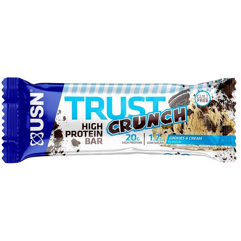 USN Trust Crunch, 60g, smetanová sušenka - OREO - Proteinová tyčinka