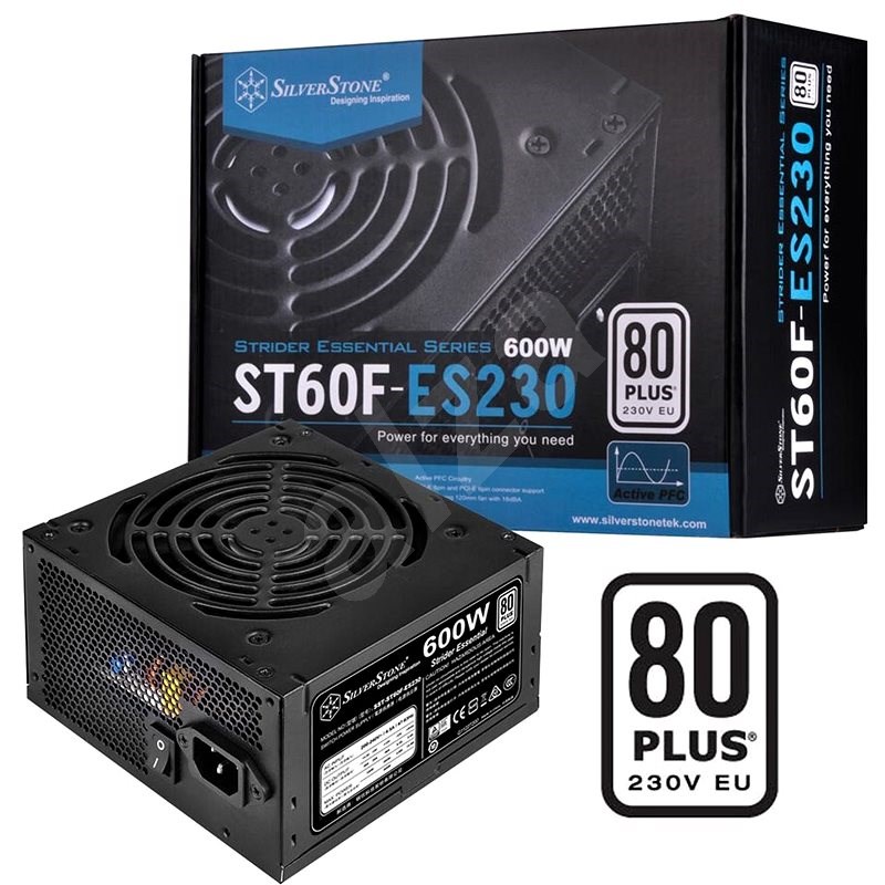 SilverStone Strider Essential 80Plus ST60F-ES230 600W - Počítačový zdroj