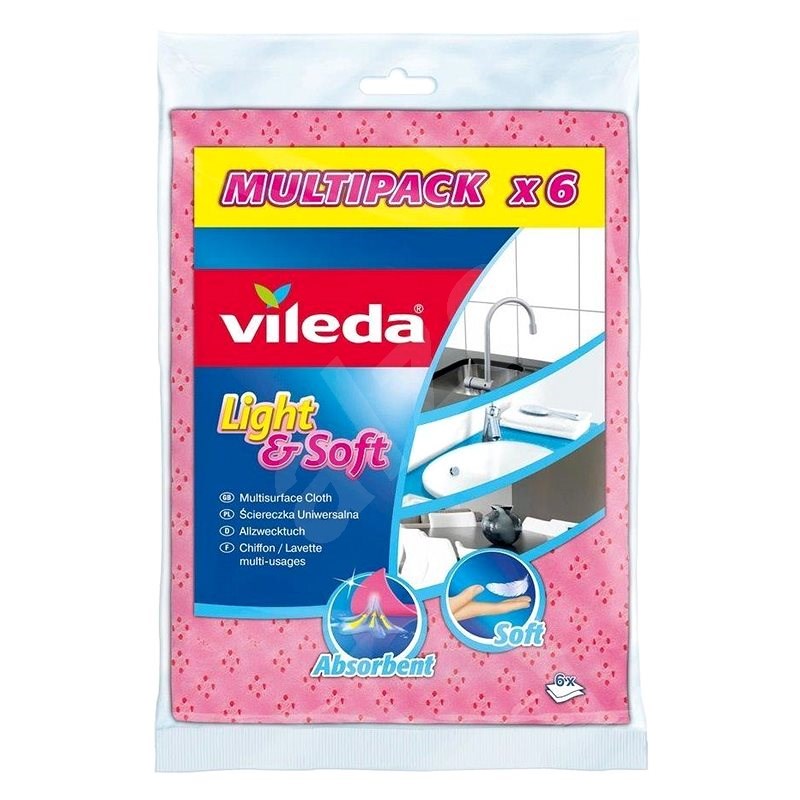 VILEDA Light & Soft růžová 6 ks - Hadřík