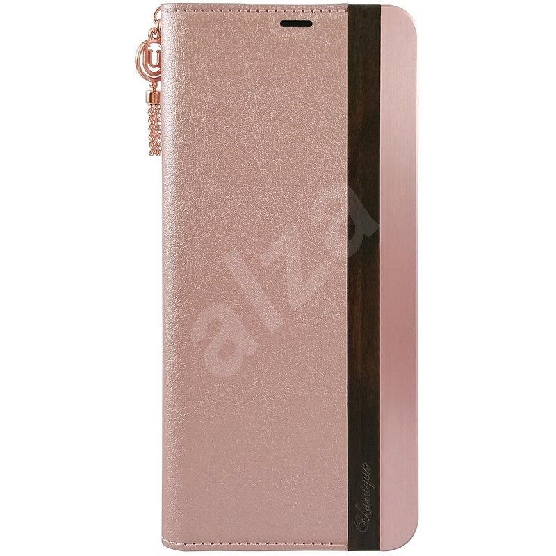 Uunique flip Wooden/Aluminium Galaxy S8 Pink - Pouzdro na mobil