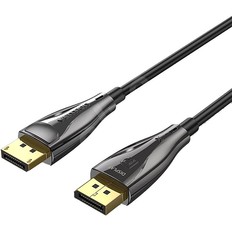 Vention Optical DP 1.4 (Display Port) Cable 8K 20M Black Zinc Alloy Type - Video kabel