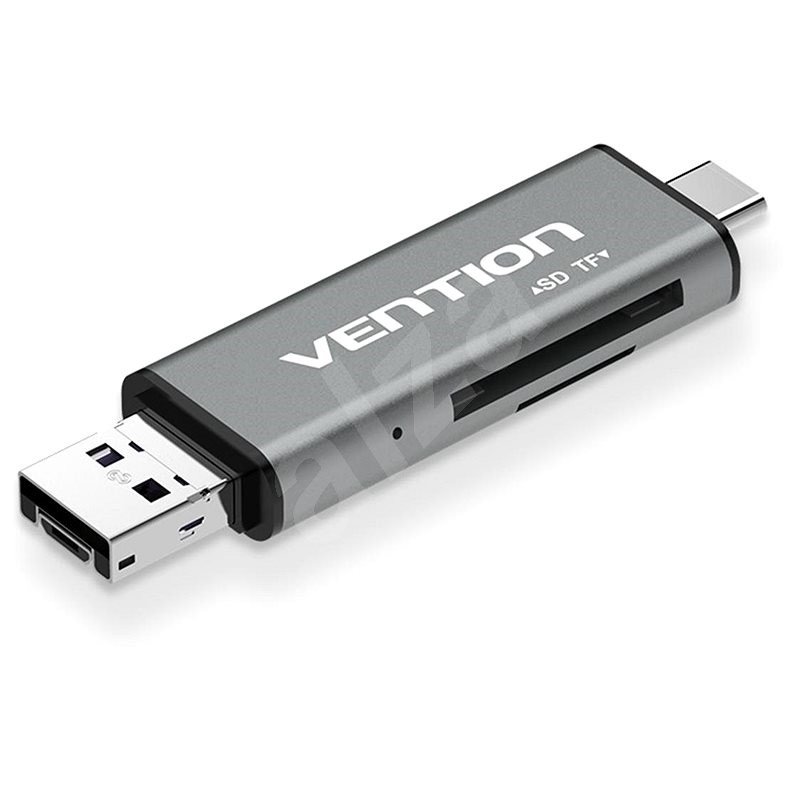 Vention USB 2.0 Multi-function Card Reader Gray - Čtečka karet