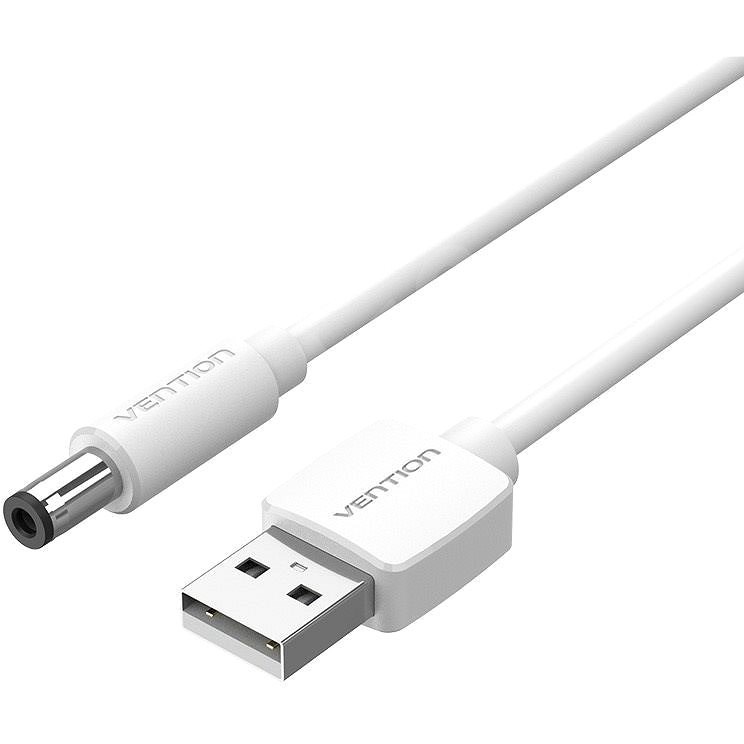 Vention USB to DC 5.5mm Power Cord 0.5M White Tuning Fork Type - Napájecí kabel
