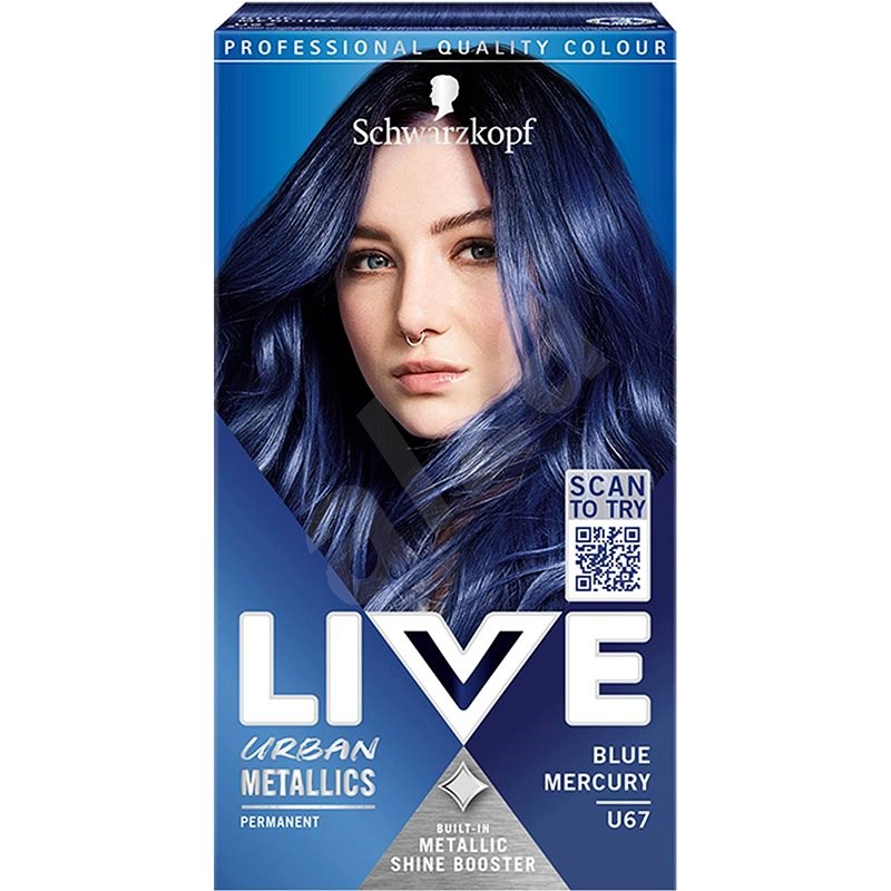 SCHWARZKOPF LIVE Urban Metallics U67 Blue Mercury - Barva na vlasy
