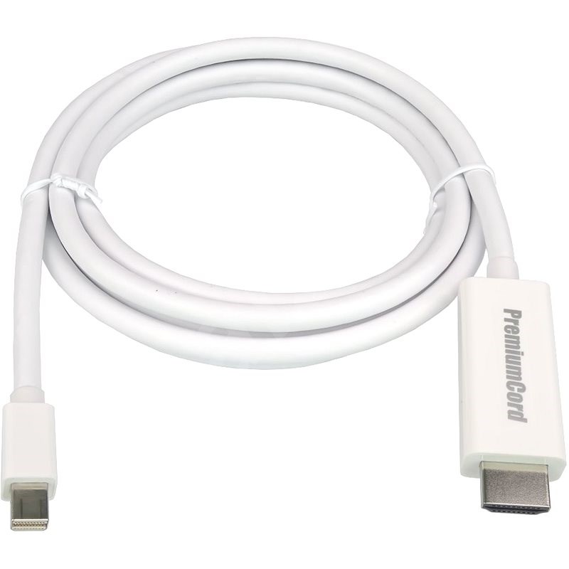 PremiumCord Mini DisplayPort - HDMI M/M 2m bílý - Video kabel