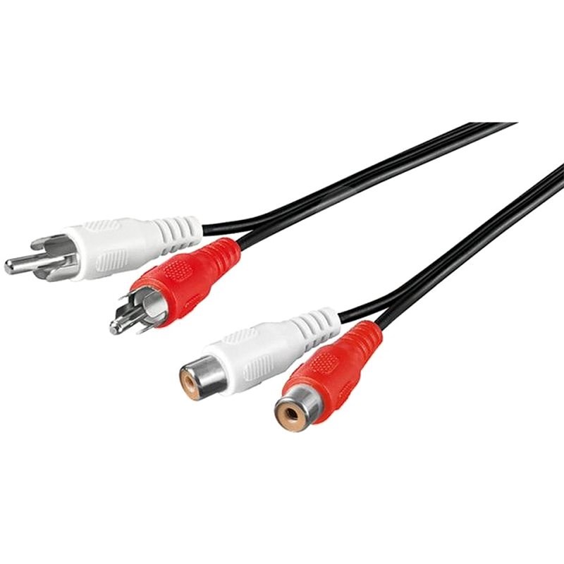 PremiumCord 2x RCA (M) - 2 RCA (F) 10m - AUX Cable
