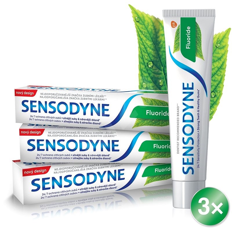 SENSODYNE Fluoride 3 × 75 ml - Zubní pasta