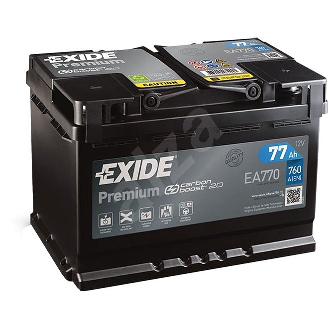 EXIDE Premium 77Ah, 12V, EA770 - Autobaterie