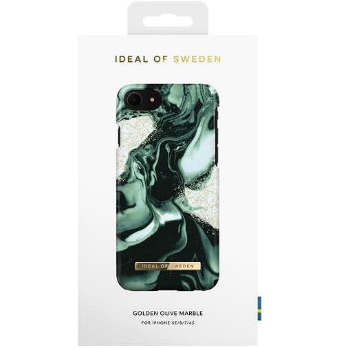 iDeal Of Sweden Fashion pro iPhone 8/7/6/6S/SE (2020/2022) golden olive marble - Kryt na mobil