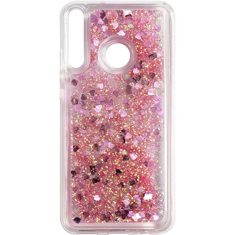 iWill Glitter Liquid Heart Case pro Huawei P40 Lite E Pink - Kryt na mobil