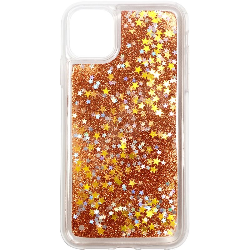 iWill Glitter Liquid Star Case pro Apple iPhone 11 Rose Gold - Kryt na mobil
