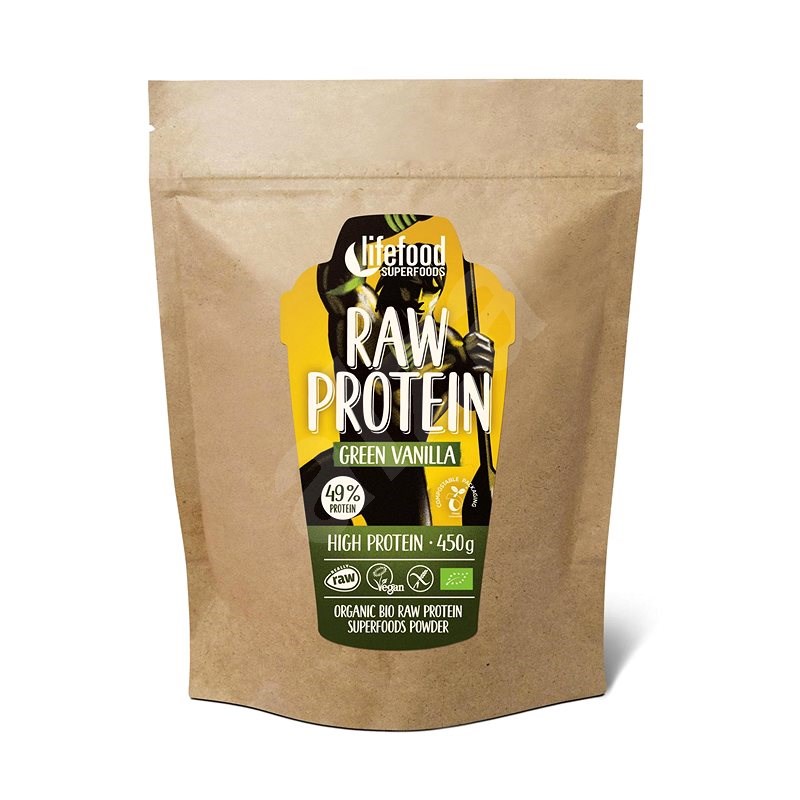 Lifefood Raw protein BIO, 450g, vanilkový - Protein