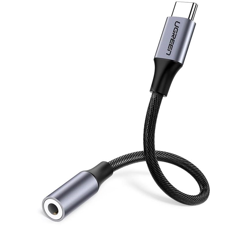 Ugreen Type-C (USB-C) to 3.5mm Jack (F) Audio Adapter Silver 0.1m - Redukce