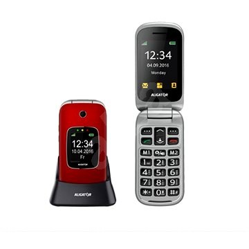 Aligator V650 červeno-stříbrný - Mobilní telefon