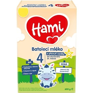 Hami 4 batolecí mléko s příchutí vanilky 600 g - Kojenecké mléko