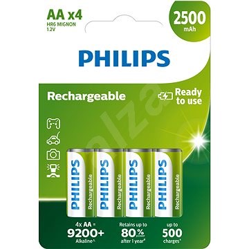 Philips R6B4RTU25 4 ks v balení - Nabíjecí baterie