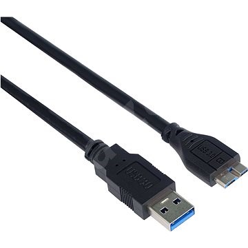 PremiumCord USB 3.0 propojovací A-microB černý 5m - Datový kabel