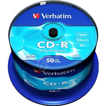 VERBATIM CD-R 700MB, 52x, spindle 50 ks - Média