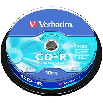 VERBATIM CD-R 700MB, 52x, spindle 10 ks - Média